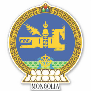 Mongolië nationale wapenschild patriottisch sticker