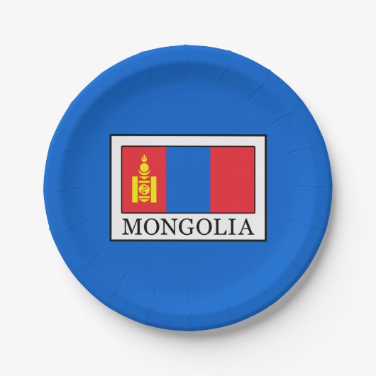 Mongolië Papieren Bordje (Voorkant)