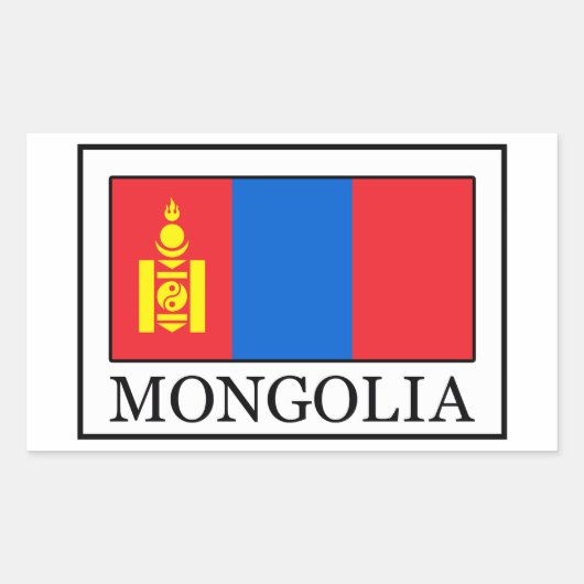 Mongolië Rechthoekige Sticker (Voorkant)