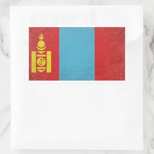 Mongolië Rechthoekige Sticker (Tas)