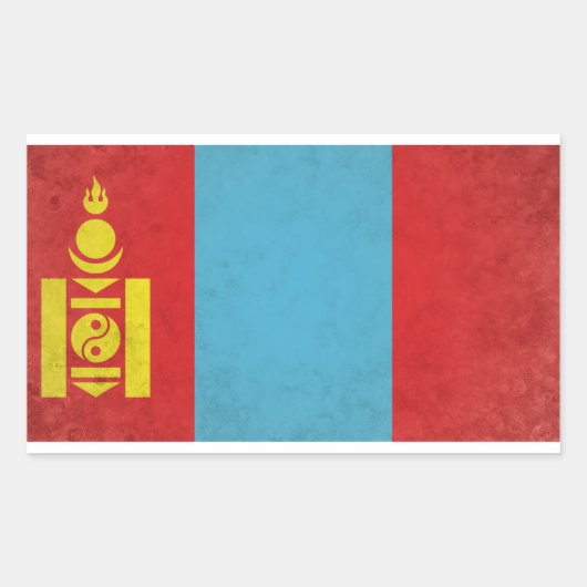Mongolië Rechthoekige Sticker (Voorkant)