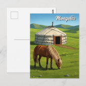 Mongolië Reizen Briefkaart (Voorkant / Achterkant)