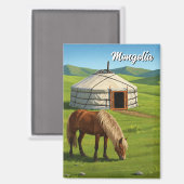 Mongolië Reizen Magneet (Voorkant / Achterkant)