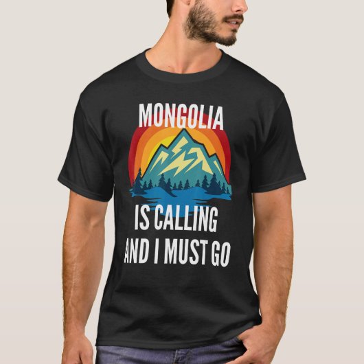 Mongolië roept en ik moet gaan, Rainbow Mountain T-shirt (Voorkant)