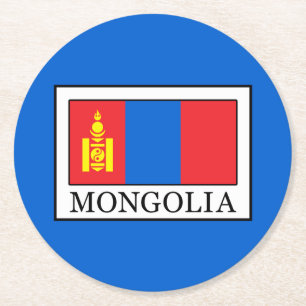 Mongolië Ronde Kartonnen Onderzetter