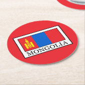 Mongolië Ronde Kartonnen Onderzetter (Gebogen)