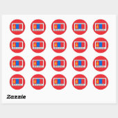 Mongolië Ronde Sticker (Vel)