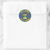 Mongolië Round Emblem Ronde Sticker (Tas)