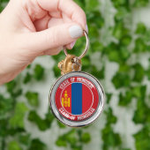 Mongolië Round Emblem Sleutelhanger (Hand)