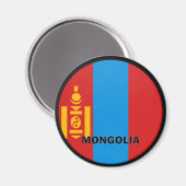 Mongolië Roundel kwaliteitsvlag Magneet (Voorkant / Achterkant)
