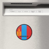 Mongolië Roundel kwaliteitsvlag Magneet (Insitu (Vaatwasser))