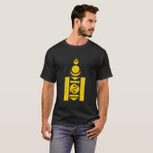 Mongolië Sojombo Symbool Mongolain Vlag T-shirt (Voorkant volledig)