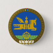 Mongolië State Emblem Ronde Button 5,7 Cm (Voorkant)