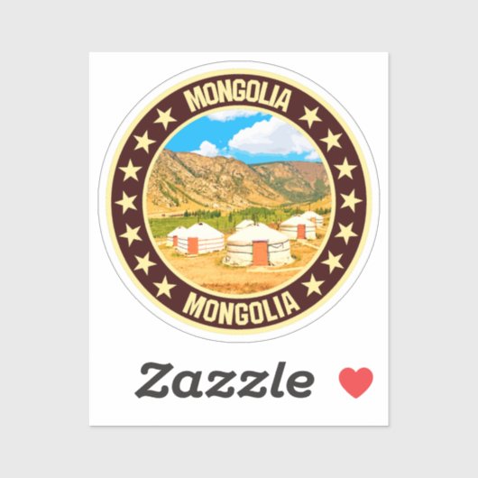 Mongolië Sticker (Vel)