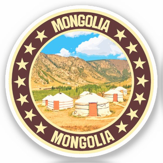 Mongolië Sticker (Voorkant)