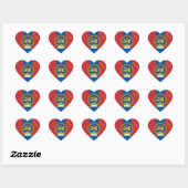 Mongolië Sticker, Hart, Patriottische Mongoolse Vl Hart Sticker (Vel)