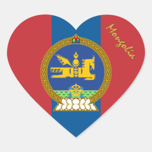 Mongolië Sticker, Hart, Patriottische Mongoolse Vl Hart Sticker
