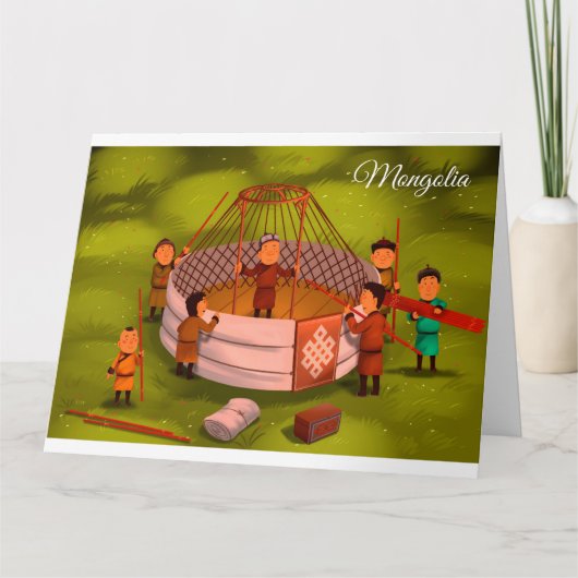 Mongolië traditionele ger kaart (Voorkant)