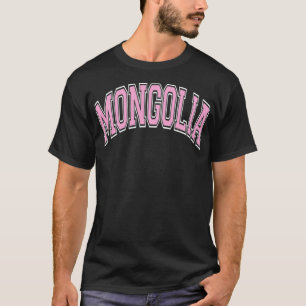 Mongolië Varsity Style Roze Tet Pullover