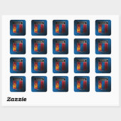 Mongolië Vierkante Sticker (Vel)
