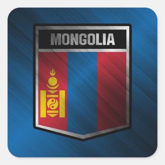 Mongolië Vierkante Sticker (Voorkant)