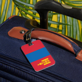 Mongolië vlag bagagelabel
