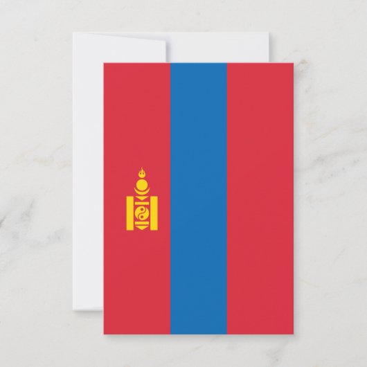 Mongolië vlag bedankkaart (Voorkant)