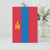 Mongolië vlag bedankkaart (Staand voorkant)