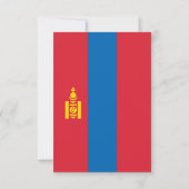 Mongolië vlag bedankkaart (Achterkant)