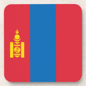 Mongolië vlag bier onderzetter (Voorkant)