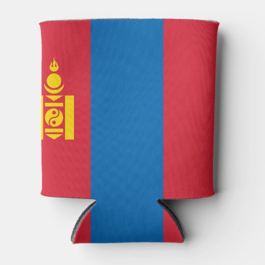 Mongolië vlag blikjeskoeler (Voorkant)