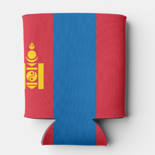 Mongolië vlag blikjeskoeler (Achterkant)