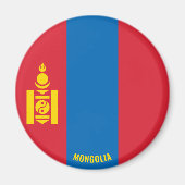 Mongolië vlag charmerend patriottisch magneet (Voorkant)