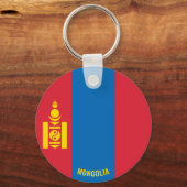 Mongolië vlag charmerend patriottisch sleutelhanger (Voorkant)