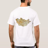 Mongolië Vlag en Kaart T-Shirt (Achterkant)