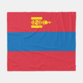 Mongolië vlag fleece deken (Voorkant (Horizontaal))