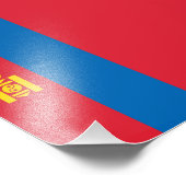 Mongolië vlag foto afdruk (Hoek)