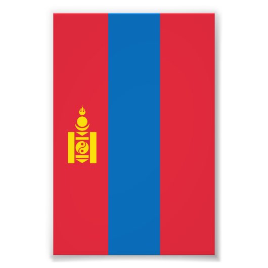Mongolië vlag foto afdruk (Voorkant)
