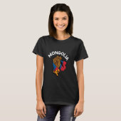 Mongolië Vlag Handvuist Mongoolse wortels Mongools T-shirt (Voorkant volledig)