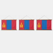 Mongolië vlag hangend wandkleed (Driedubbel)