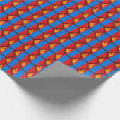 Mongolië Vlag Honeycomb Wrapping Paper Cadeaupapier (Hoek)