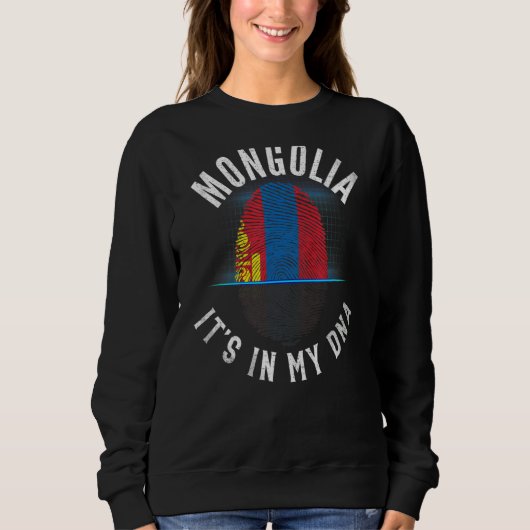  Mongolië vlag in mijn dna-mongoliaans Trui (Voorkant)