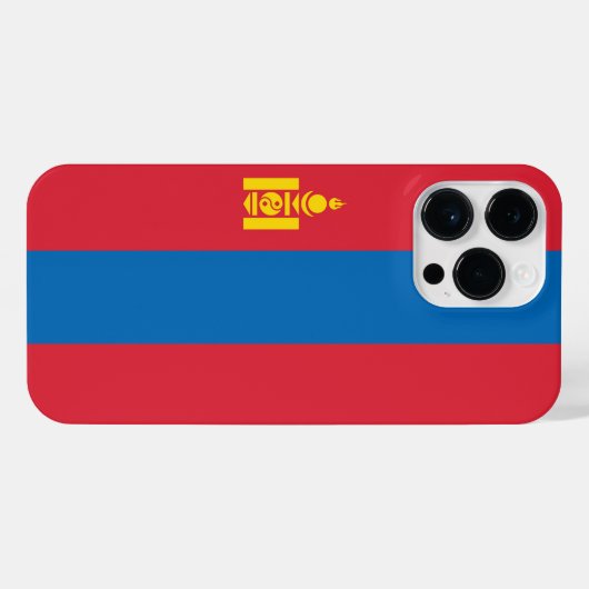 Mongolië vlag iPhone hoesje (Achterkant horizontaal)