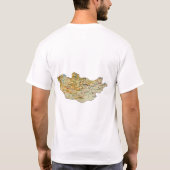 Mongolië Vlag + Kaart + Tekst T-shirt (Achterkant)