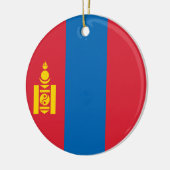 Mongolië vlag keramisch ornament (Links)