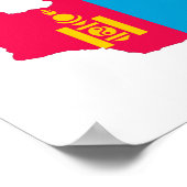 mongolië vlag land vlag symbool poster (Hoek)
