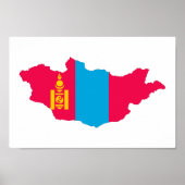 mongolië vlag land vlag symbool poster (Voorkant)