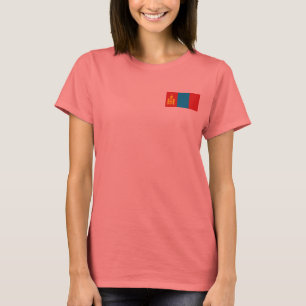 Mongolië Vlag + Landkaart T-Shirt