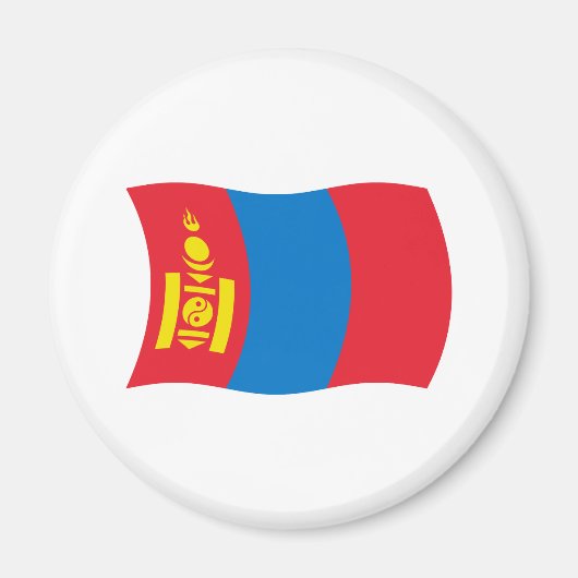 Mongolië Vlag Magneet (Voorkant)