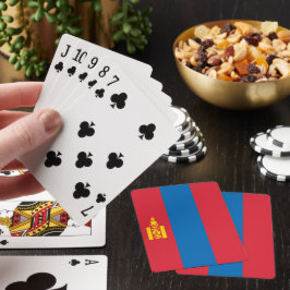 Mongolië vlag pokerkaarten